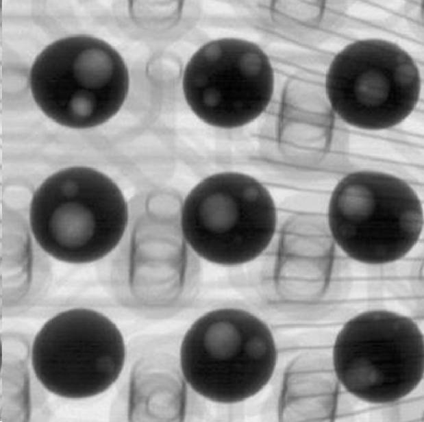 BGA焊点的局部X射线图像