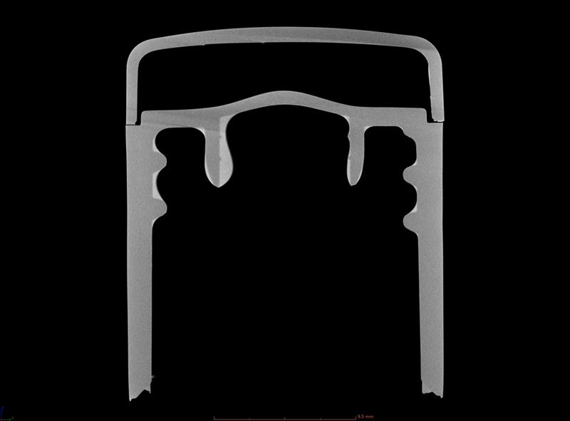 注塑成型气孔、裂纹及夹杂物X-Ray检测影像