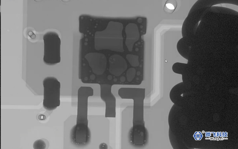 工业主板芯片内部连接X-Ray成像图