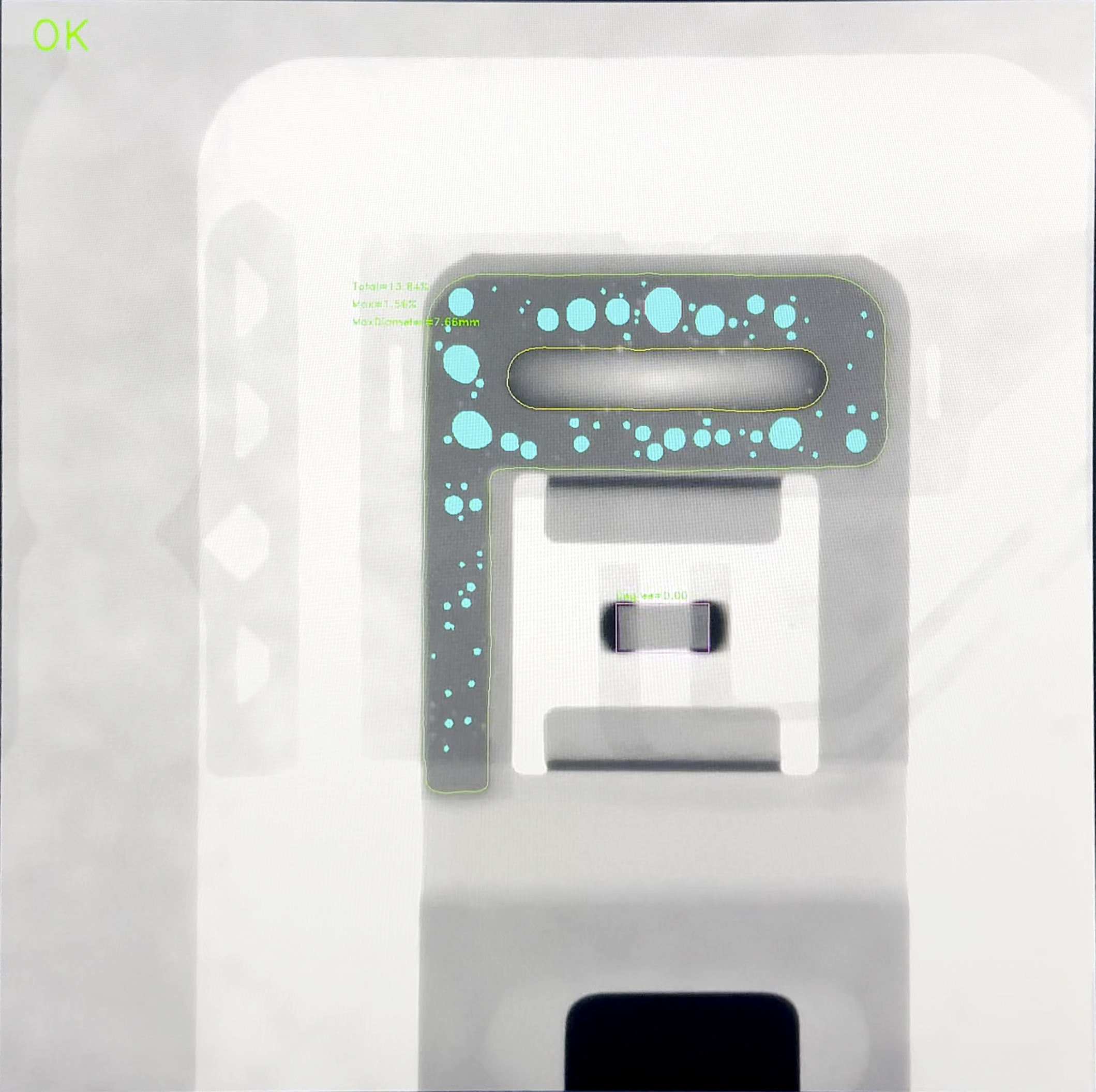 X-ray检测FPC贴片焊接良好焊点清晰-合格样本