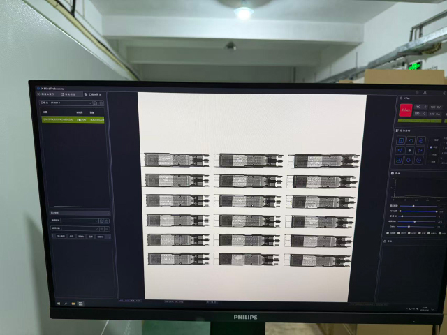 光收发模块内部PCB电路板及电子元器件焊点质量X光成像