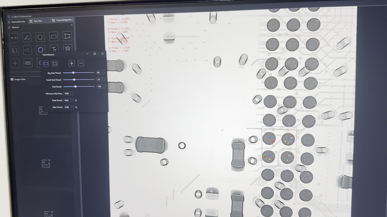 x-ray气泡检测效果图 - BGA焊接空洞率分析